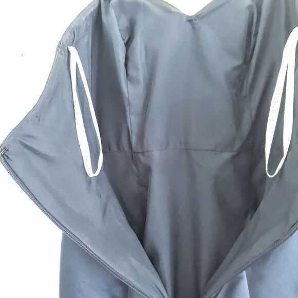 2/$35 SALE DAVID'S Bridal Short Strapless Dress (Approx Size 6-8) Rich Dark Blue - Picture 5 of 9